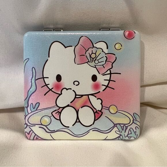 Sanrio Hello Kitty Pastel Mermaid Mirror Pocket Mirror Makeup Cosmetic NEW - Picture 3 of 4